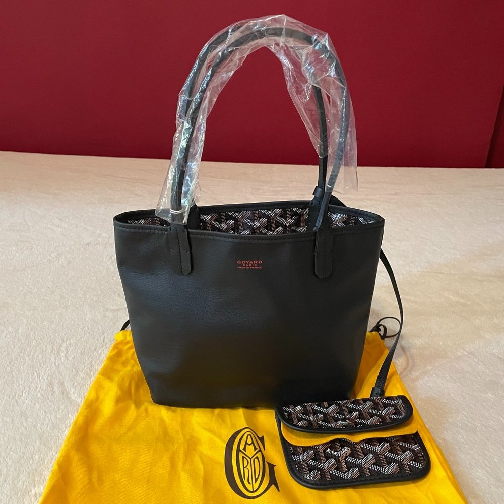 ❌SOLD❌ New GOYARD Anjou Mini Black Reversible Tote - Picture 4 of 16